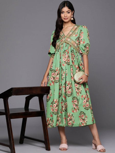 Ahalyaa Women's Traditional wear Lehnga Choli - Green