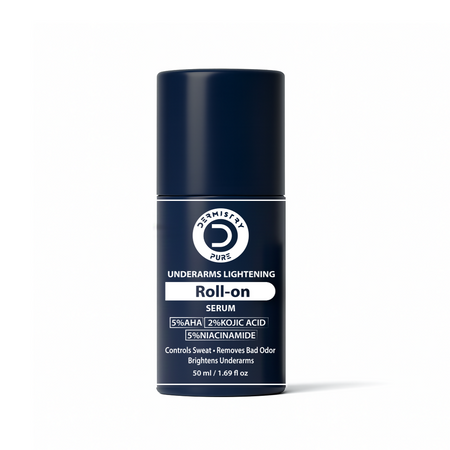 Dermistry AHA Kojic Acid Licorice Niacinamide Underarms Lightening Deodorant Roll On Serum Dark Spots Pigmentation