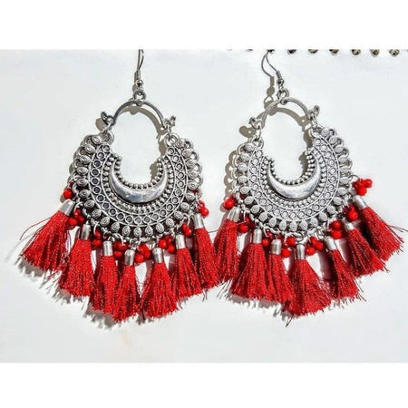 MS Fashion India Women artificial jwellery Earring Color-Red