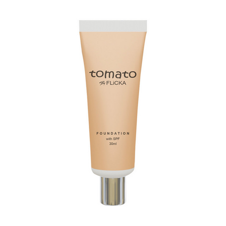 Flicka Cosmetics Tomato Moisturizing Lightweight & Long Lasting Liquid Foundation Walnut 04