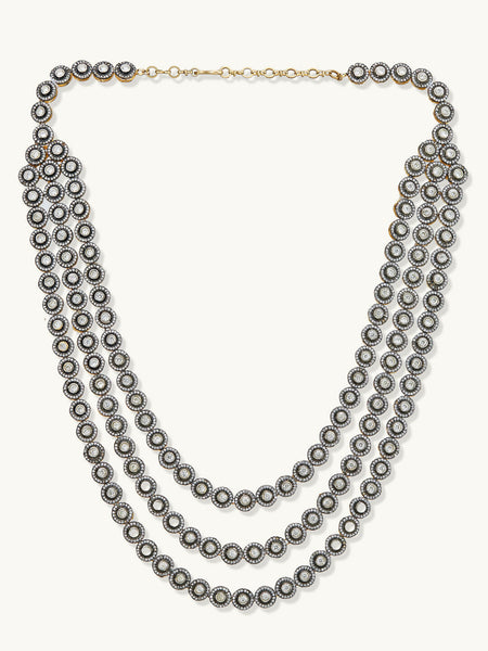 Nuyug 22k Gold Plated Multi-Layered Necklace