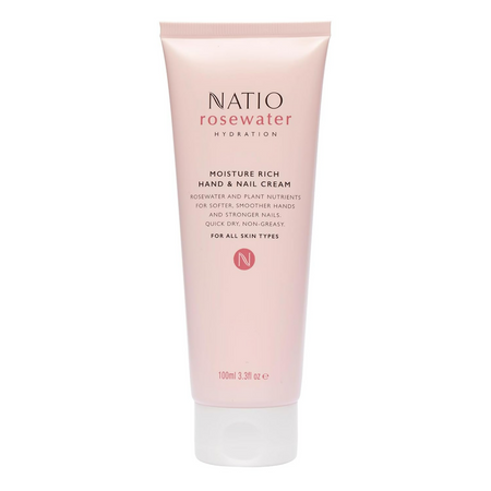 Natio Rosewater Hydration Moisture Rich Hand & Nail Cream