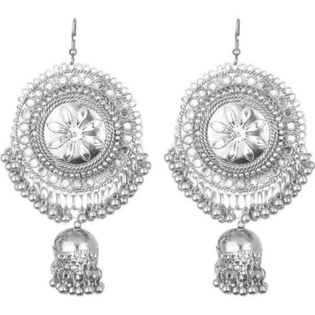 MS Fashion India Ethnic Flower Design Round Shape Jhumka Earrings