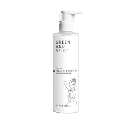 Green And Beige Dandruff Defence Hair Cleanser