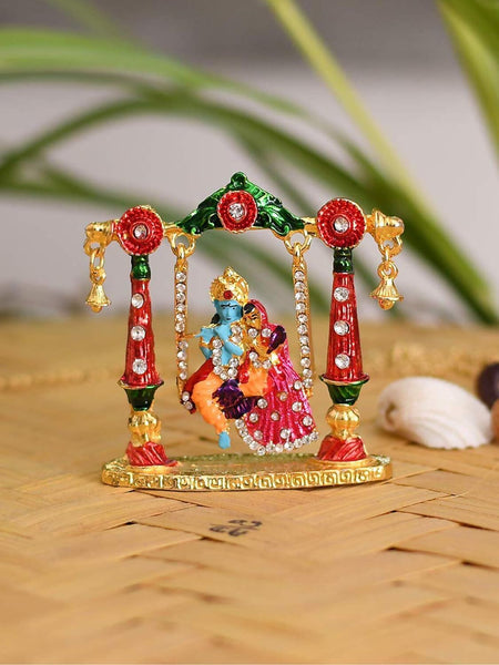 Collectible India Radha Krishna Idol on Jhula