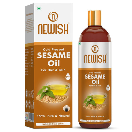 Newish Cold Pressed Sesame Oil For Hair & Skin