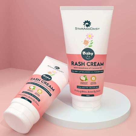 StarAndDaisy Baby Rash Cream with Coconut Oil & Aloe Vera, SLS Free & Paraben free with pH 5.5, Ultra Mild