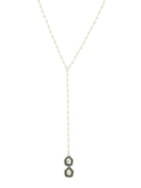Beaded Kundan Necklace - Ruby Raang
