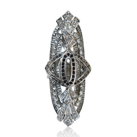 Silver-Plated Alloy Big Silver Stylish Ring - The Pari