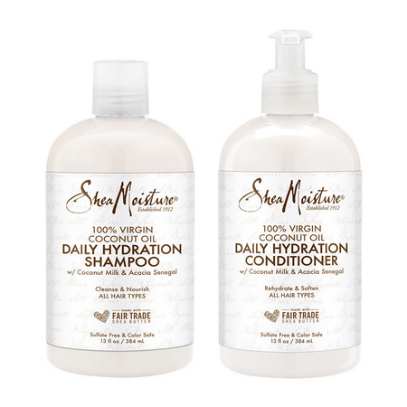 Shea Moisture 100% Virgin Coconut Oil Daily Hydration Shampoo - Conditioner Combo