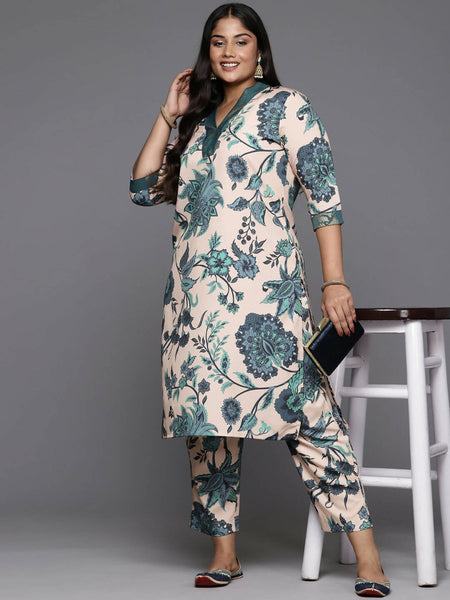 Ahalyaa Women's Traditional wear Kurta Set - Tan