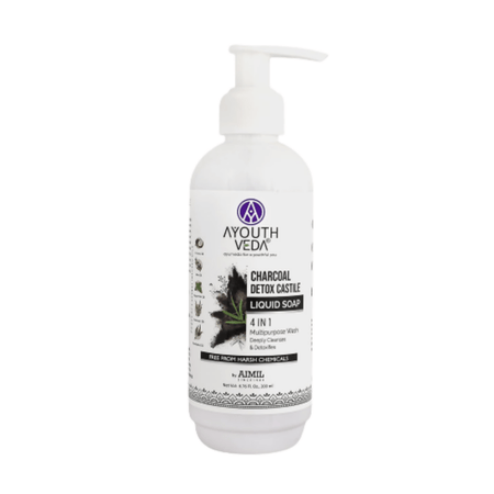 Ayouthveda Charcoal Detox Liquid Castile Soap