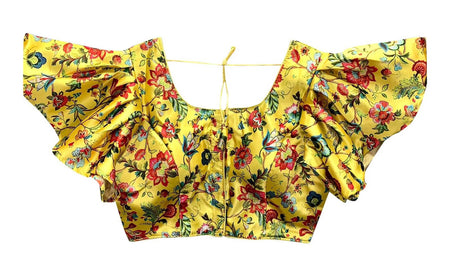 Vamika Yellow Mate Digital Print Blouse