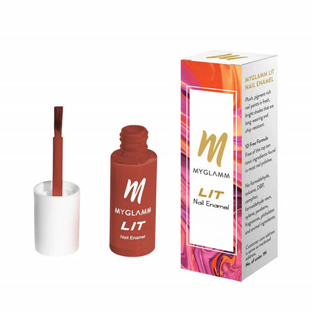 MYGLAMM LIT Flawless Texture Nail Enamel - Boi Bye - Red Shade (7 Ml)