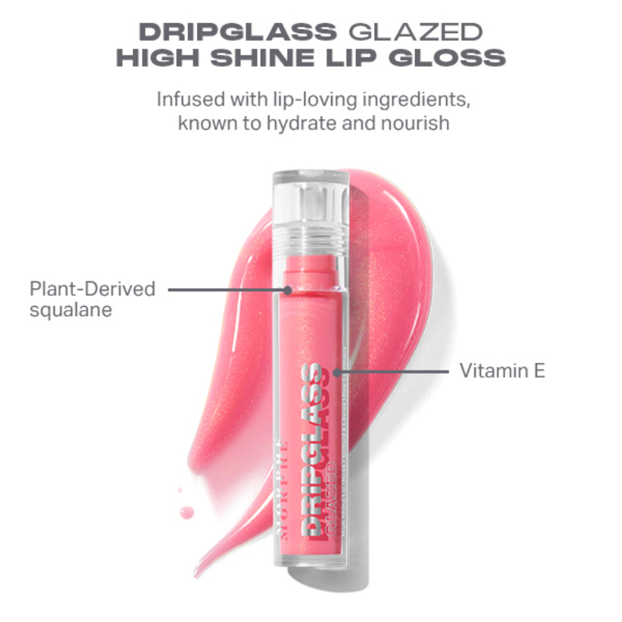 MORPHE Dripglass Glazed High Shine Lip Gloss - Opalescent Orchid - Distacart