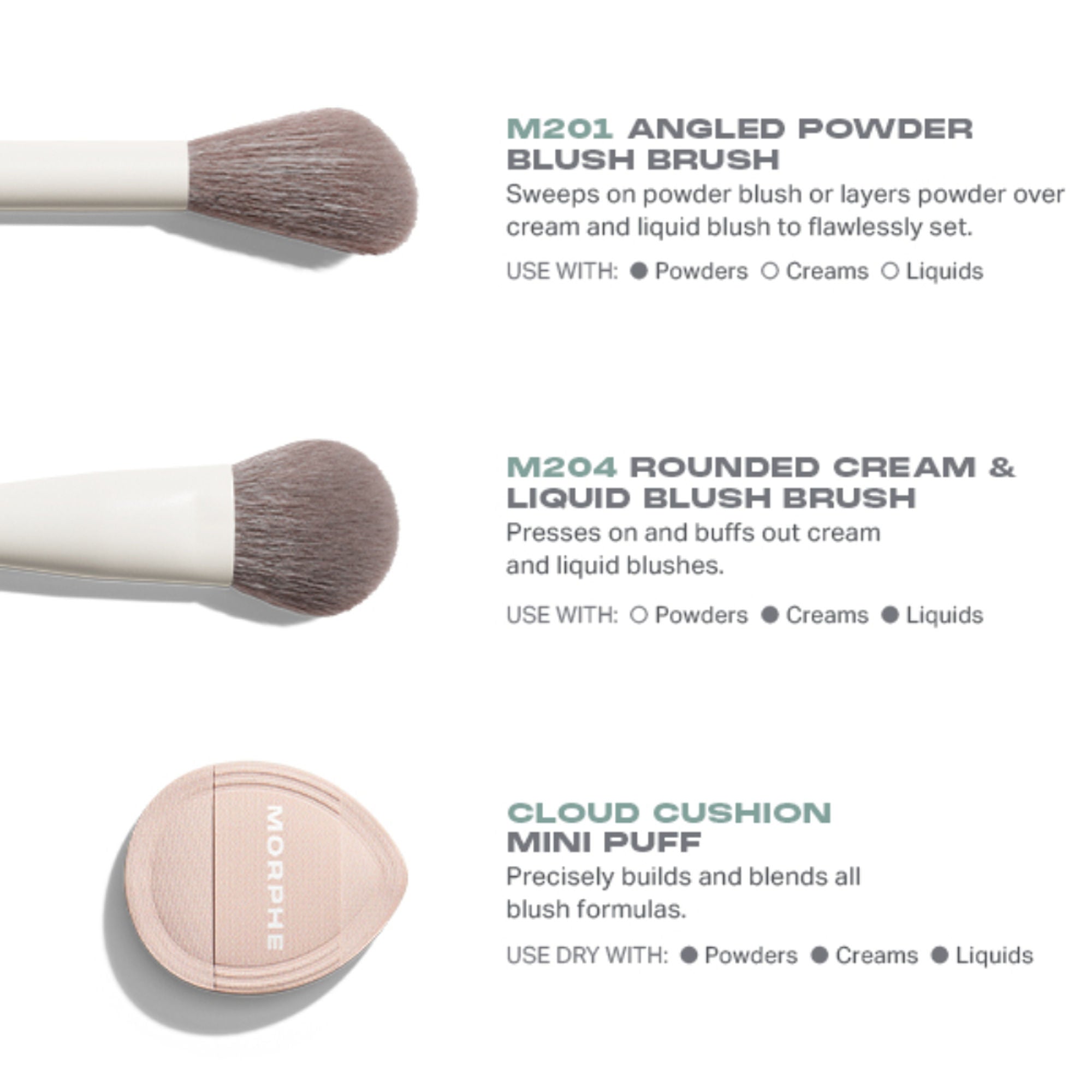 MORPHE Blush Layering Tool Trio - Distacart