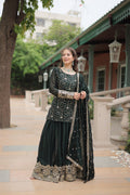 Yash Enterprise Green Silk Party Wear Embroidery Suit Set - Distacart