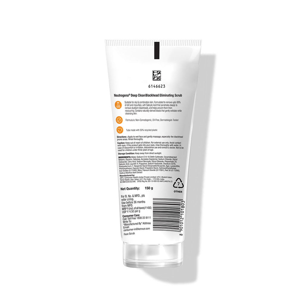 Neutrogena Deep Clean Blackhead Eliminating Face Scrub & Exfoliator with Salicylic Acid