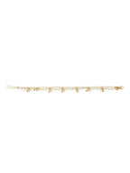 Gold-Plated White Kundan Studded Beaded Anklet - Ruby Raang - Distacart
