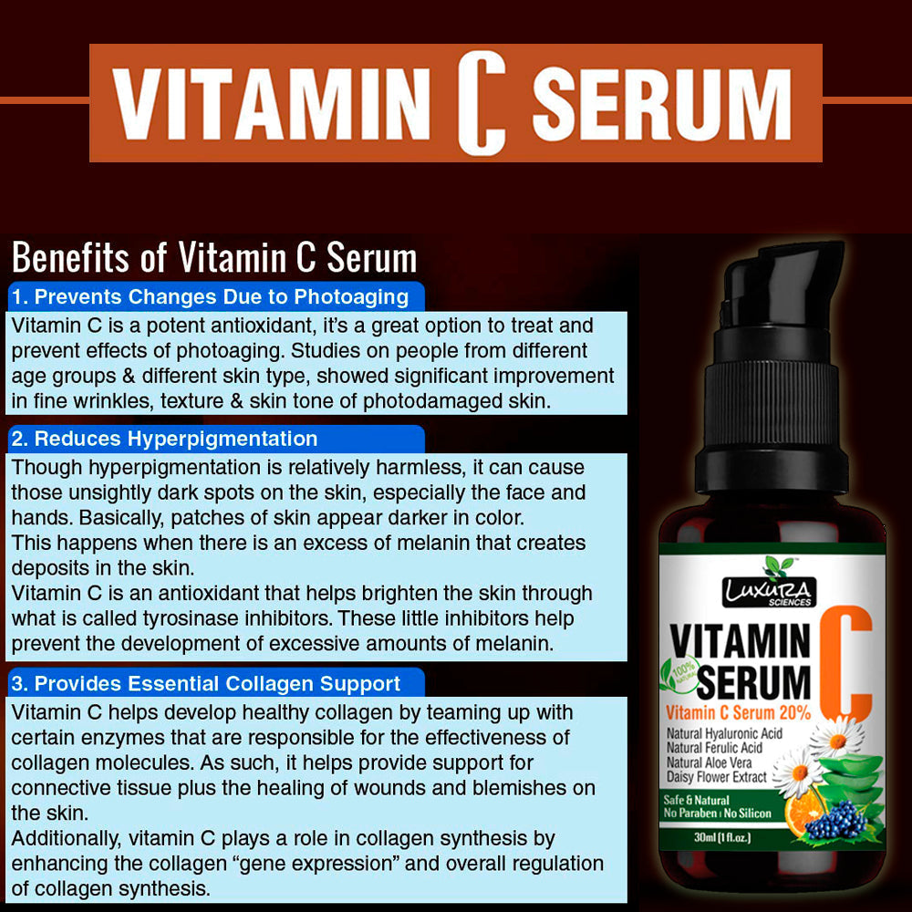 Luxura Sciences Vitamin C Serum for Skin Glow