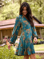 Pimu Ansley Woven Tunic Shirt Dress - Tblue