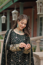 Yash Enterprise Green Silk Party Wear Embroidery Suit Set - Distacart