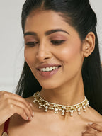 Nuyug 22K Gold-Plated Kundan & Pearl Studded Matha Patti Head Jewellery - Distacart