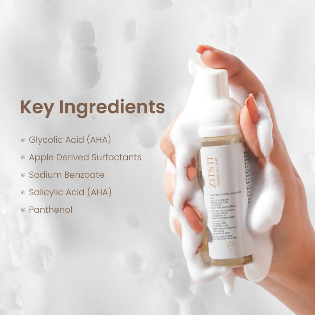 Personal Touch Skincare Zitsit Gentle Foaming Anti Acne Facewash pH 5 For Dry, Oily, Normal & Acne Prone