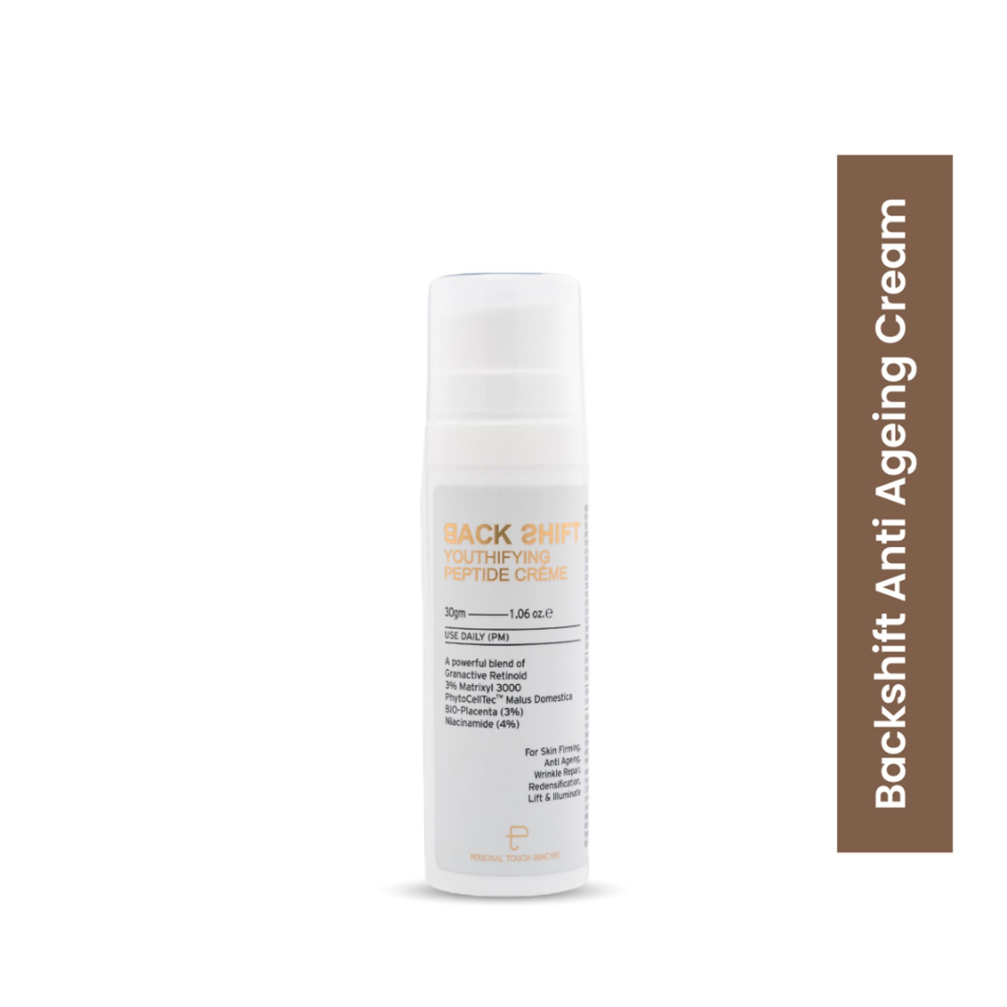 Personal Touch Skincare Backshift Anti Ageing Peptide Cream With Granactive Retinol, Bio Placenta & Niacinamide