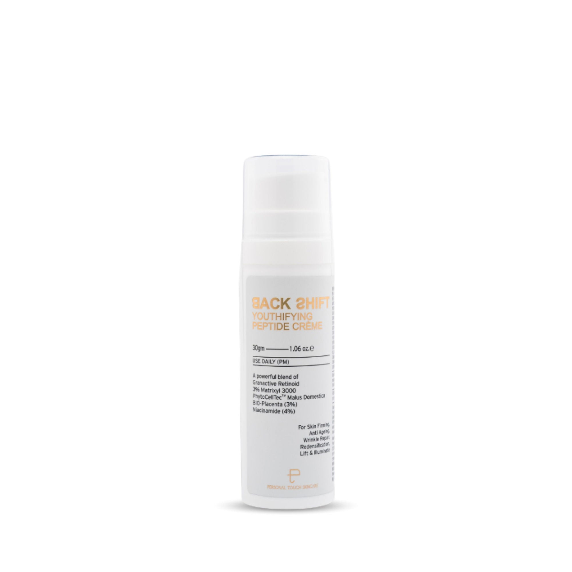 Personal Touch Skincare Backshift Anti Ageing Peptide Cream With Granactive Retinol, Bio Placenta & Niacinamide