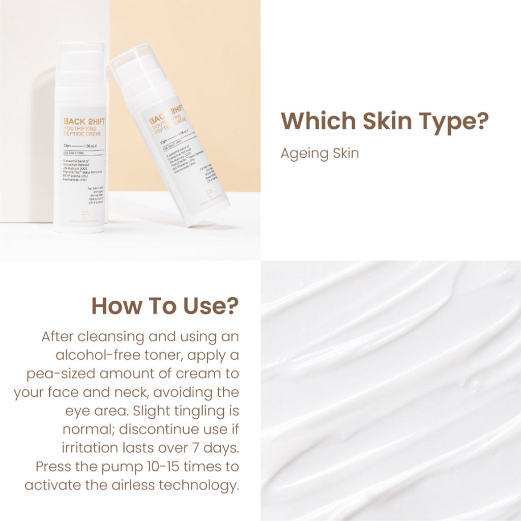 Personal Touch Skincare Backshift Anti Ageing Peptide Cream With Granactive Retinol, Bio Placenta & Niacinamide