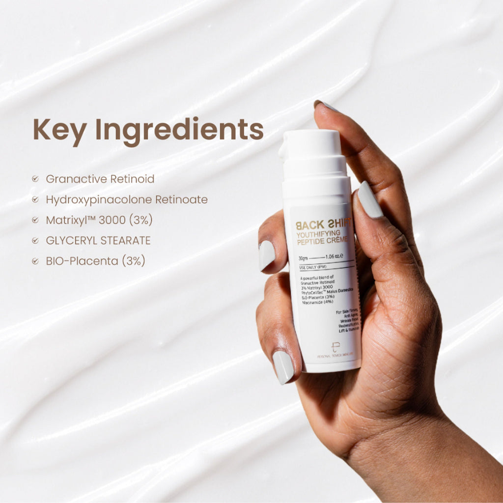 Personal Touch Skincare Backshift Anti Ageing Peptide Cream With Granactive Retinol, Bio Placenta & Niacinamide