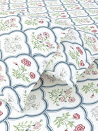 haus & kinder Blue & White Ethnic Motifs 186 TC King Bedsheet with 2 Pillow Covers - Distacart