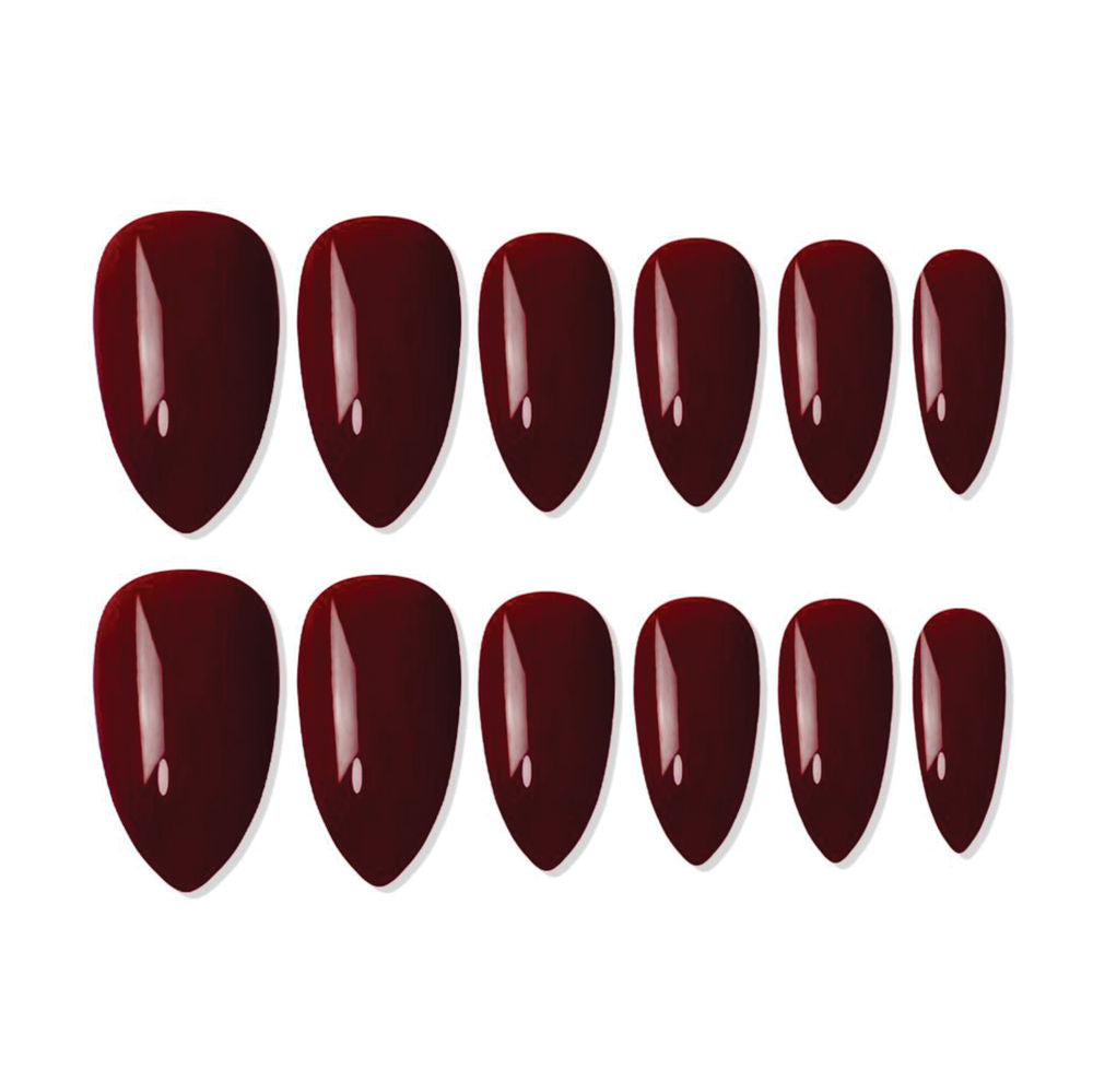 shills professional reusable press on nails almond spn618