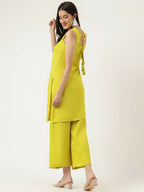 Joban Fashion Mustard Rayon and Embroidered Work Straight Kurta Bottom Set
