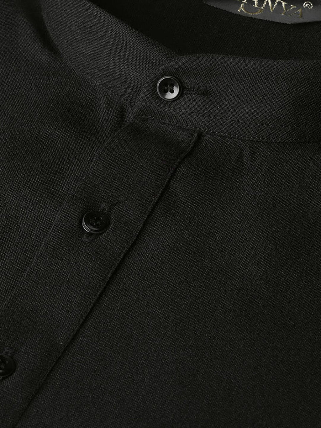 Sojanya Men Black Solid Straight Kurta