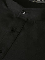 Sojanya Men Black Solid Straight Kurta