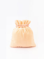 NR By Nidhi Rathi Peach-Coloured & White Embroidered Potli Clutch - Distacart