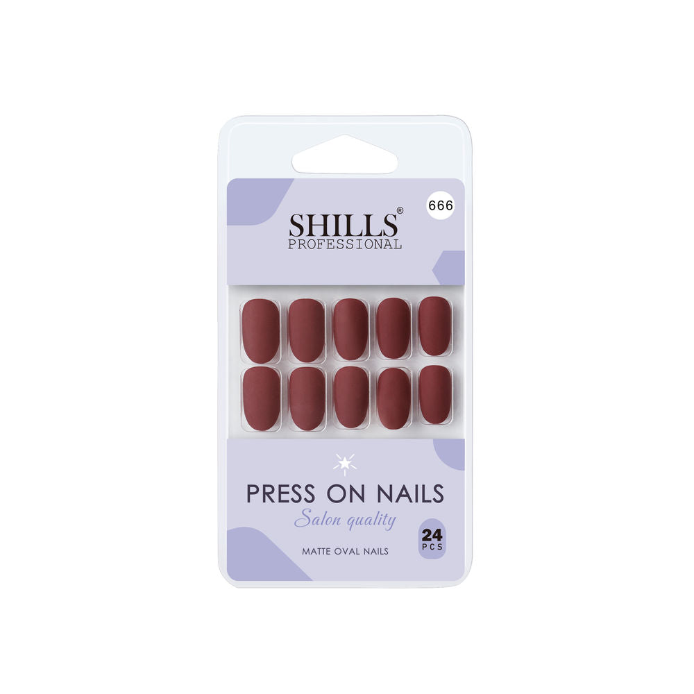 shills professional reusable press on nails oval spn666