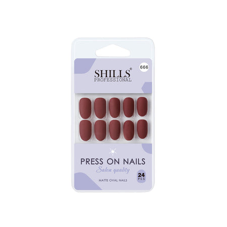 Shills Professional Reusable Press On Nails Oval - SPN666
