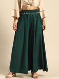TAG 7 Women Flared Elasticated Ethnic Palazzos