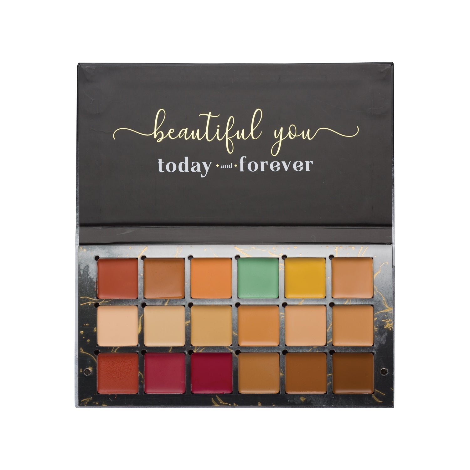 Aflairza One for All Palette, 4-in-1 Foundation, Concealer, Blush & Contour, All-in-One Face Palette for Effortless Beauty 56g