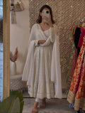 Yash Enterprise Off White Faux Blooming Party Wear Embroidery Suit Set - Distacart