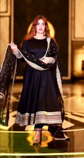 Yash Enterprise Black Rayon Cotton Embroidery Party Wear Suit Set - Distacart