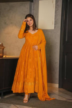 Yash Enterprise Gold Party Wear Embroidered Work Stitched Salwar Suits - Distacart