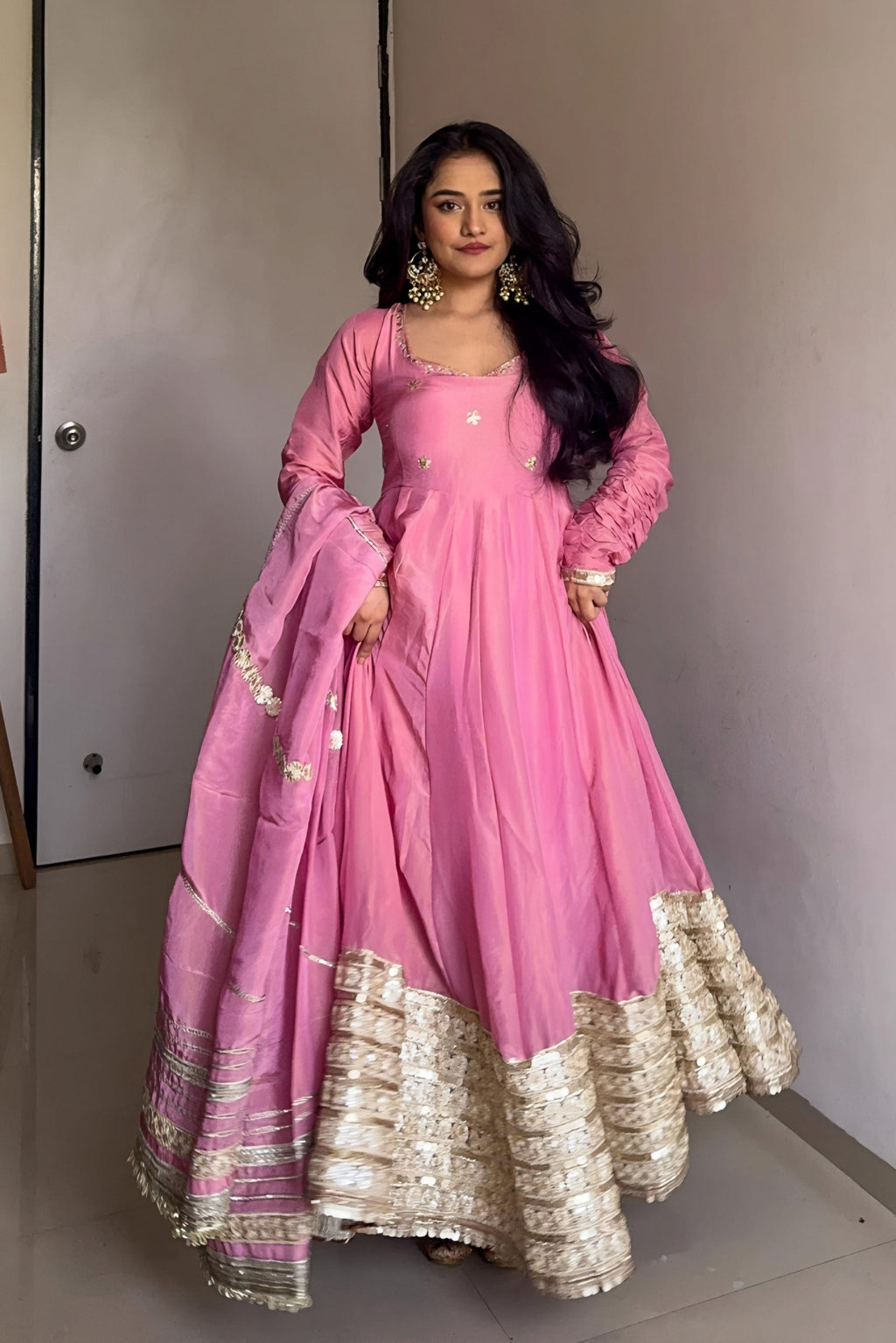Yash Enterprise Pink Vichitra Silk Embroidery Suit Set - Distacart