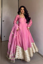 Yash Enterprise Pink Vichitra Silk Embroidery Suit Set - Distacart