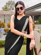Tikhi Imli Black Beads and Stones Saree - Distacart