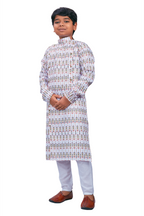 DEIANA'S Casual Designer Kurta Pyjama Set For Boys And kids (White With Multicolor)