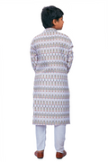 DEIANA'S Casual Designer Kurta Pyjama Set For Boys And kids (White With Multicolor)